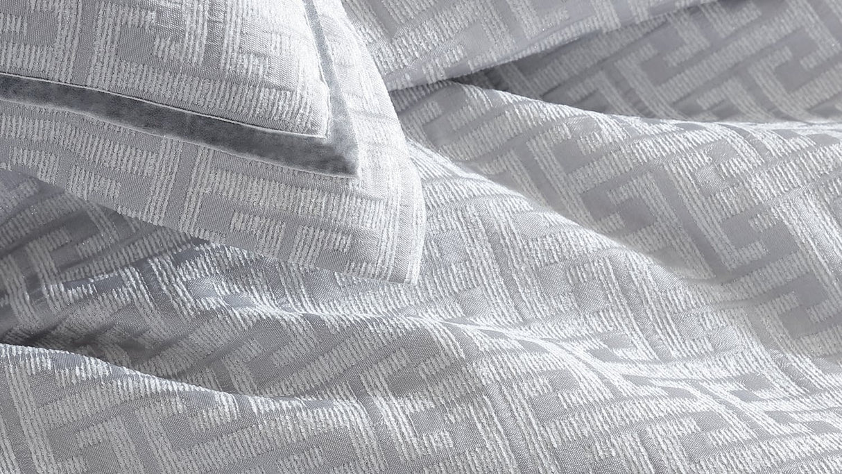 Quilt / Duvet Cover Set - Da Vinci ORION SILVER (King)