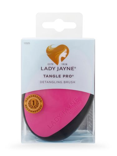 Compact Lady Jayne Tanglepro brush with Flexi-Guide technology for gentle detangling on all hair types.