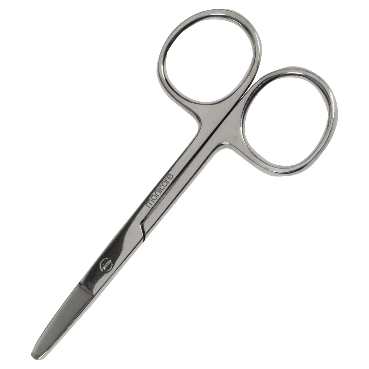 Manicare Baby Safety Scissors with rounded tips for safe nail trimming, made of durable stainless steel.