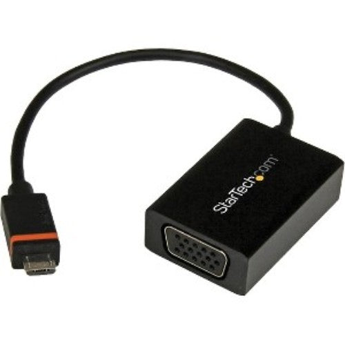 SlimPort USB to VGA Video Cable connects devices for 1920x1200 video, includes audio support and charging port.