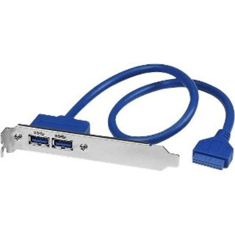 USB 3.0 A Female Slot Plate Adapter with 2 ports for fast data transfer and easy computer connectivity upgrade.