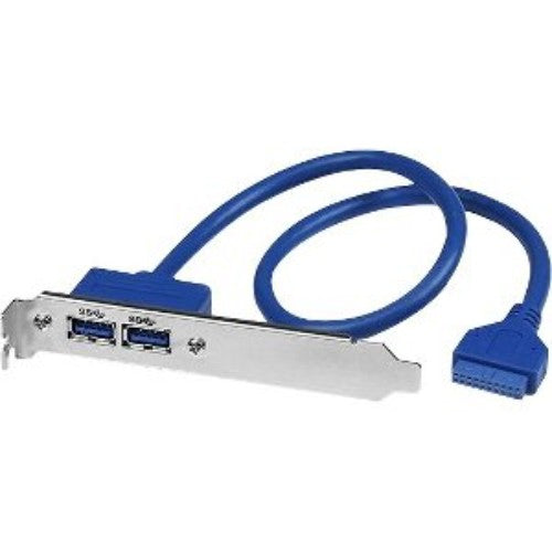 USB 3.0 A Female Slot Plate Adapter with 2 ports for fast data transfer and easy computer connectivity upgrade.