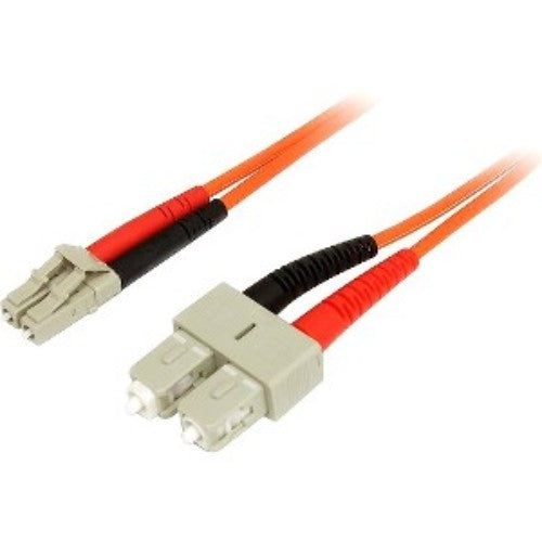 1m Multimode 50/125 Fiber Patch Cable with LC to SC connectors for high-speed, reliable data transmission.