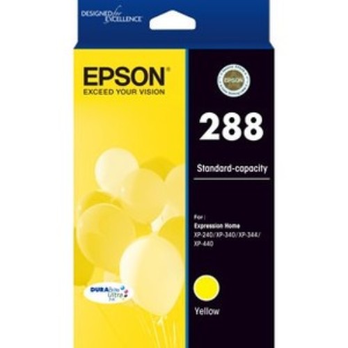 Epson DURABrite Ultra 288 Yellow Ink Cartridge for vibrant, durable prints; perfect for home and office use.