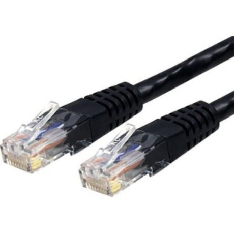 15 ft Cat 6 Ethernet cable in black for high-speed, reliable connectivity; ideal for gaming, streaming, and office use.