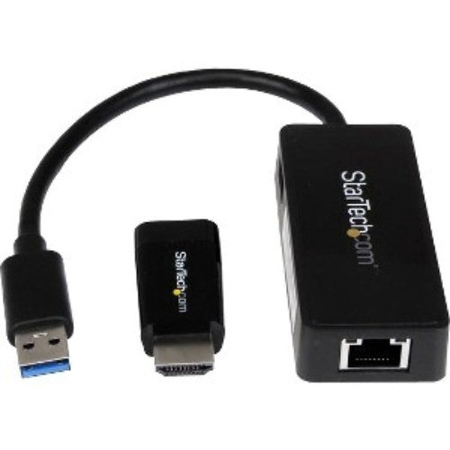 StarTech.com HP Chromebook 14 Accessory Kit with HDMI to VGA and USB 3.0 Ethernet adapter for enhanced connectivity.