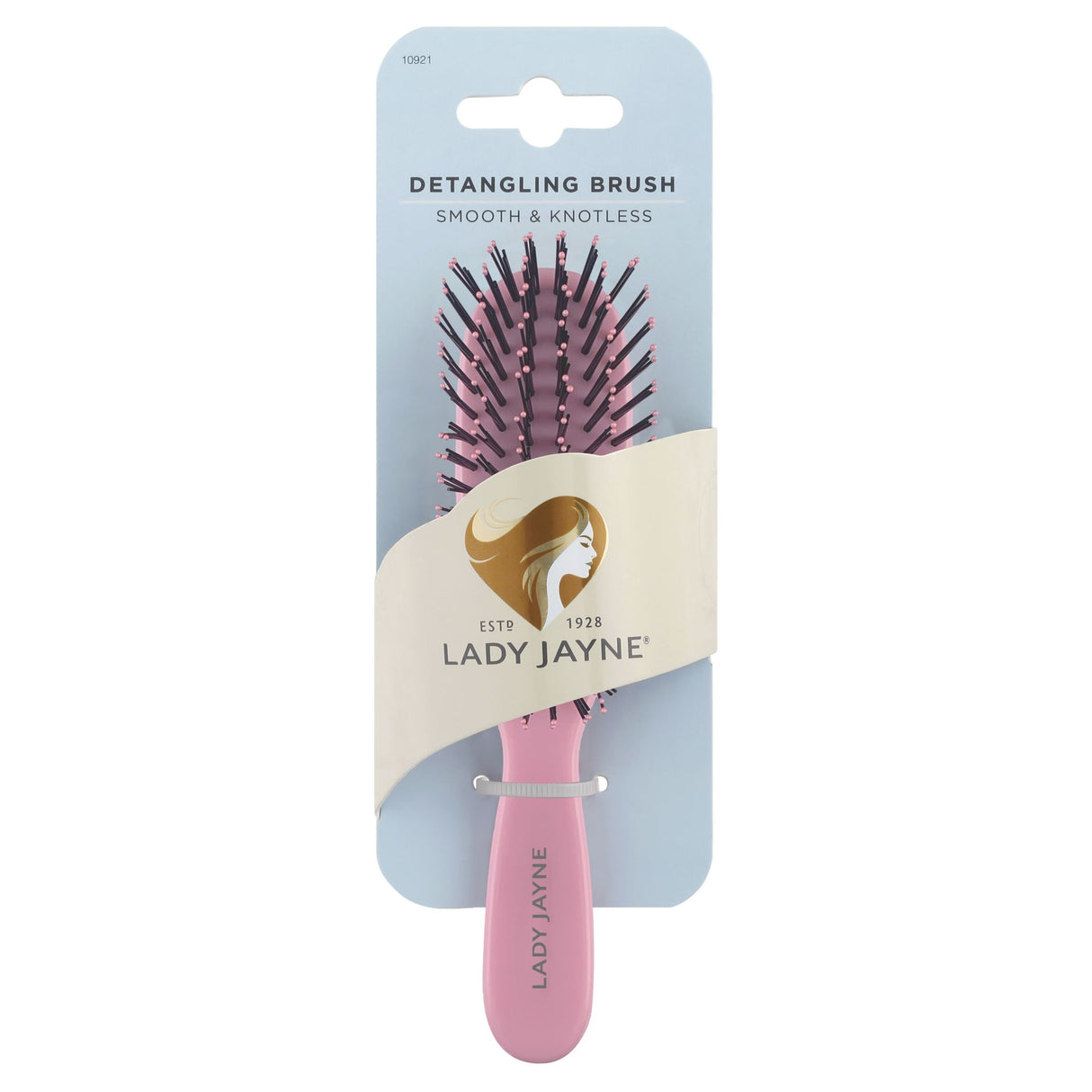 Lady Jayne Smooth & Knotless Detangling Brush for effortless detangling, suitable for all hair types, compact for on-the-go use.