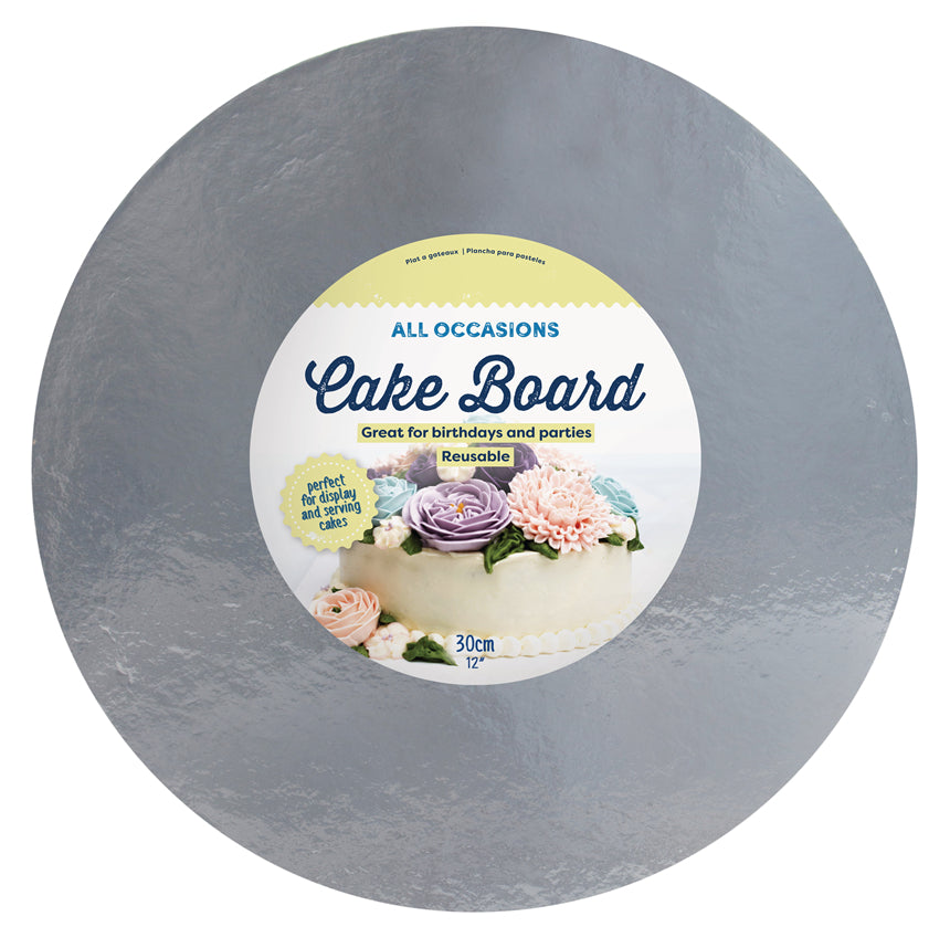 Cake Board - 30cm (Silver)
