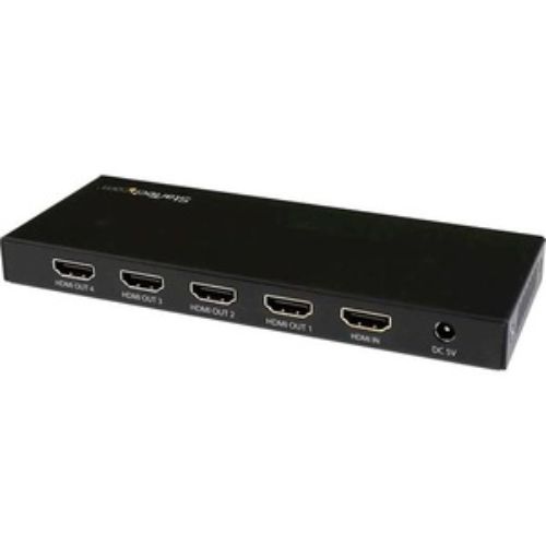 StarTech 4-Port HDMI Splitter for 4K 60Hz output, ideal for gamers and digital signage with HDCP 2.2 compliance.