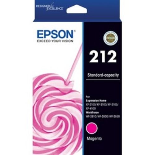 Epson 212 Magenta Ink Cartridge - High-Quality Inkjet Printer Cartridge - Standard Yield - 1 Pack