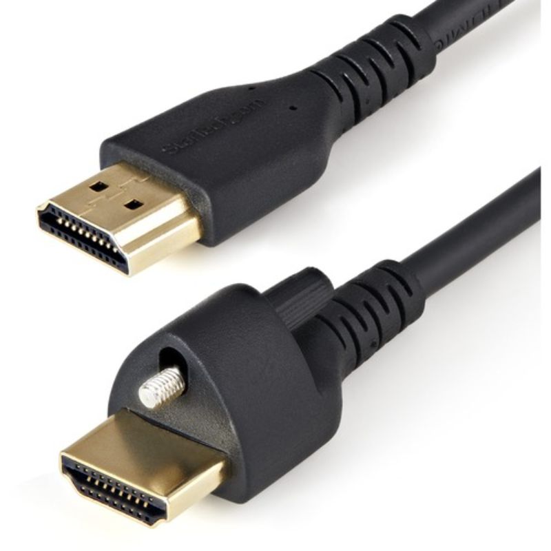 High-Speed Startech 2m HDMI Cable with Locking Screw - 4K 60Hz HDR - Secure Connection