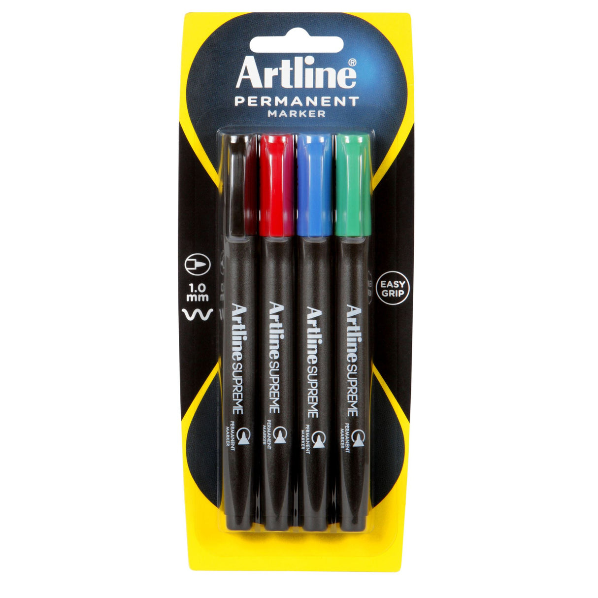 Artline Supreme Permanent Marker 4pk Asst