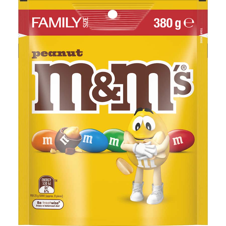 M&m's Chocolate Share Pack Peanut Milk Chocolate 380g