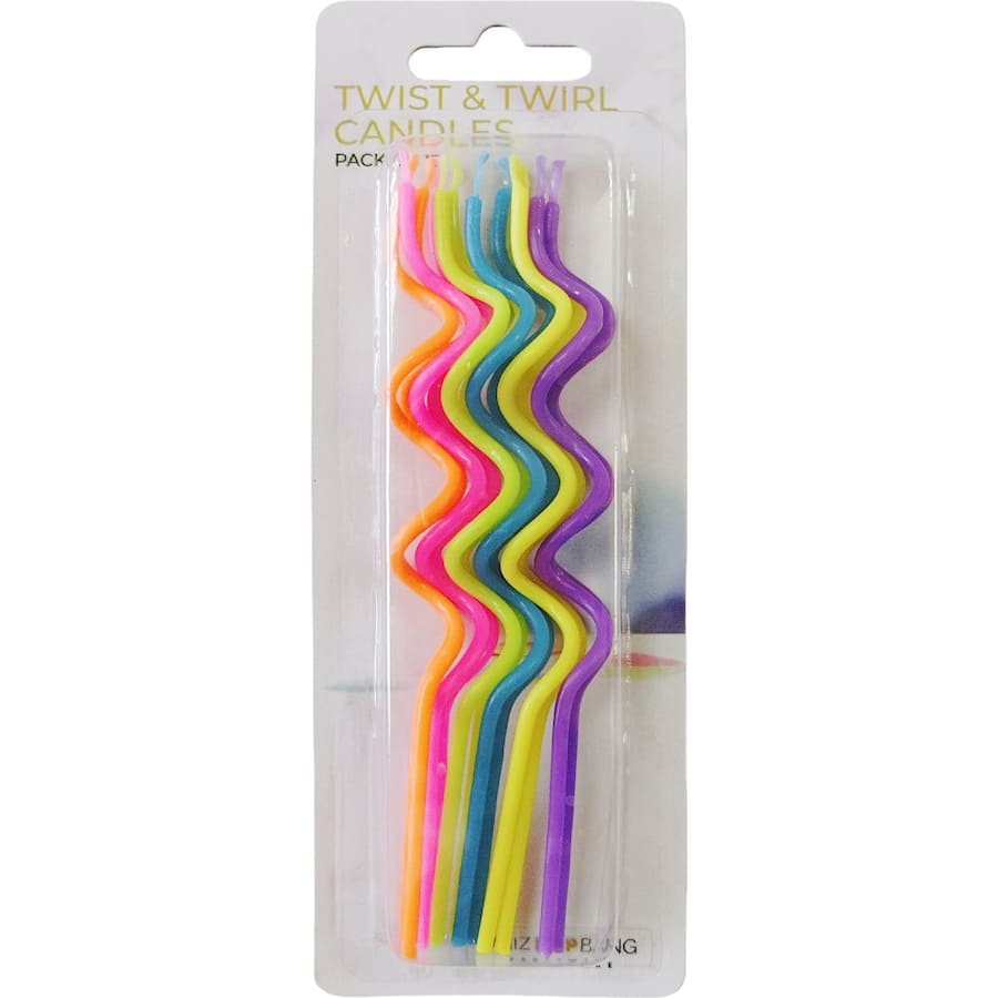 Whiz Pop Bang Candles Twist & Twirl 12pack