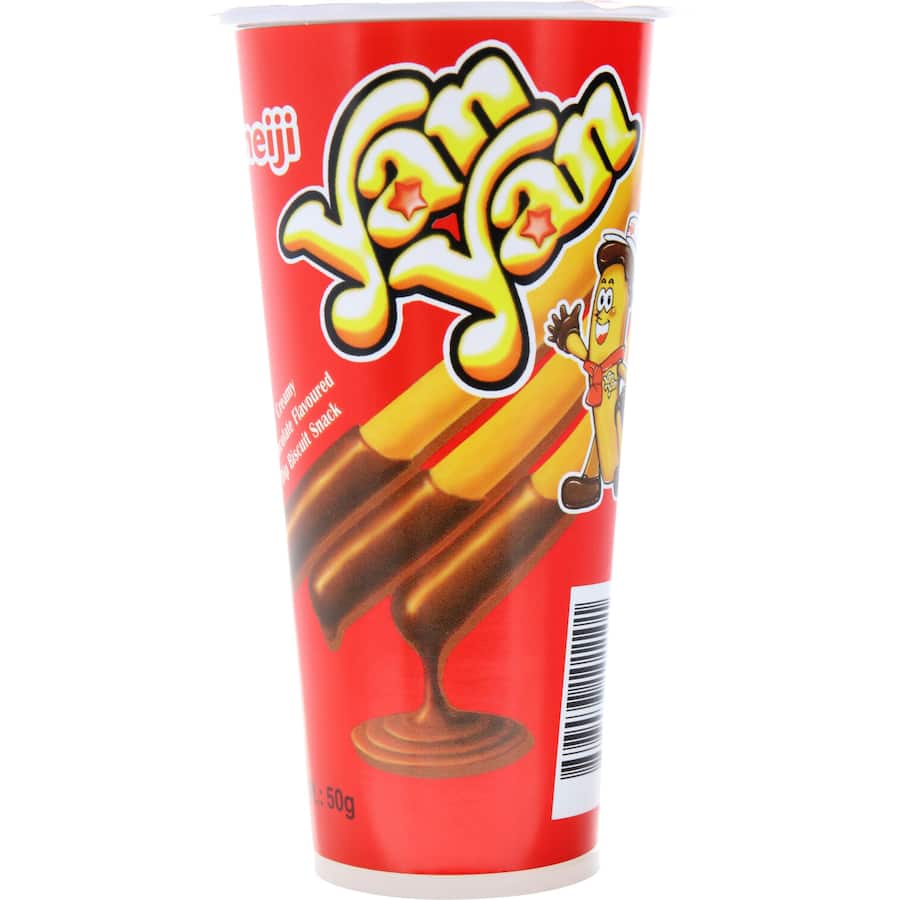 Meiji Yan Yan Biscuit Sticks Chocolate Coated Tub 50g
