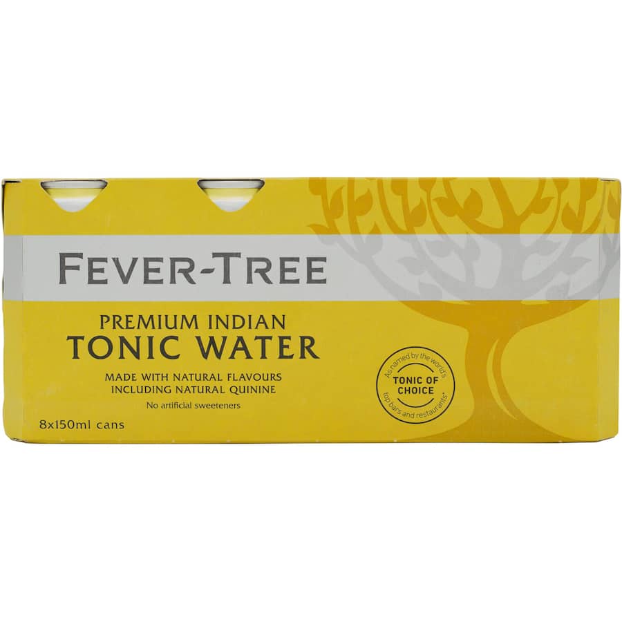 Fever Tree Drink Mixers Premium Indian Tonic Water Cans 8 x 150mL