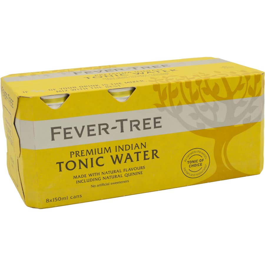 Fever Tree Drink Mixers Premium Indian Tonic Water Cans 8 x 150mL