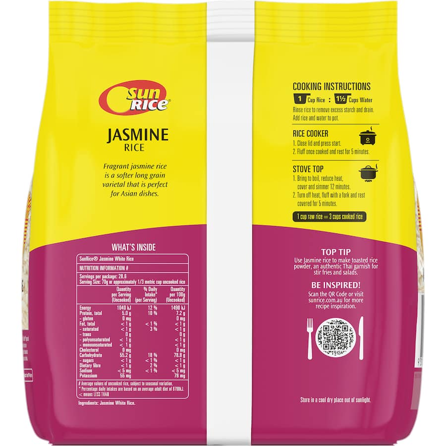 Sunrice Jasmine Rice 2kg
