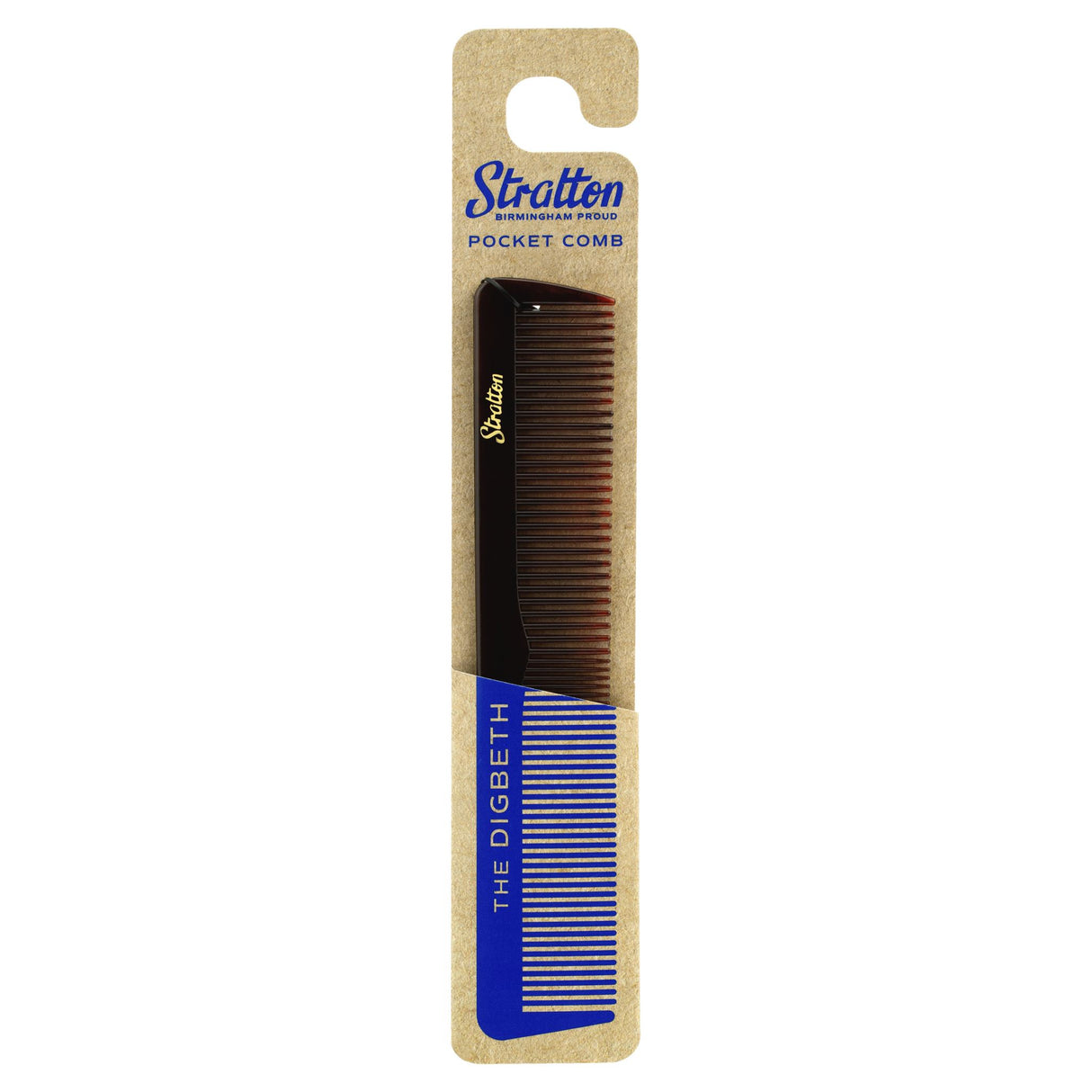 Compact pocket comb for fine hair and moustache, blending style and practicality, perfect for on-the-go grooming.