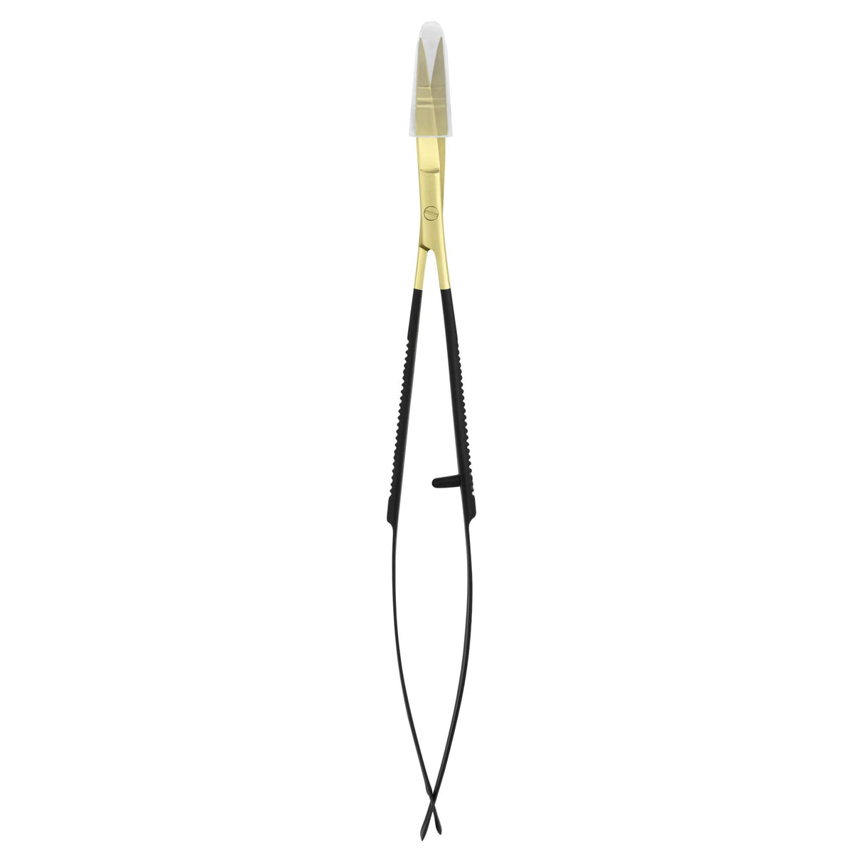 Glam by Manicare® Precision Brow Scissors with ergonomic handles and ultra-thin blades for precise brow shaping.