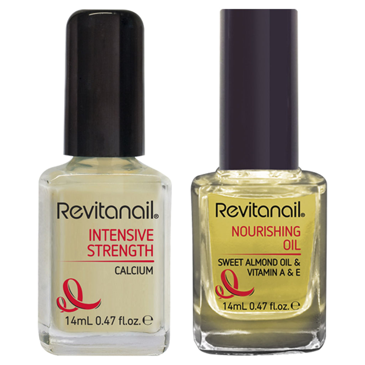 Revitanail 2-Step Revival Kit for healing and strengthening damaged nails with intensive strength formula and nourishing oil.