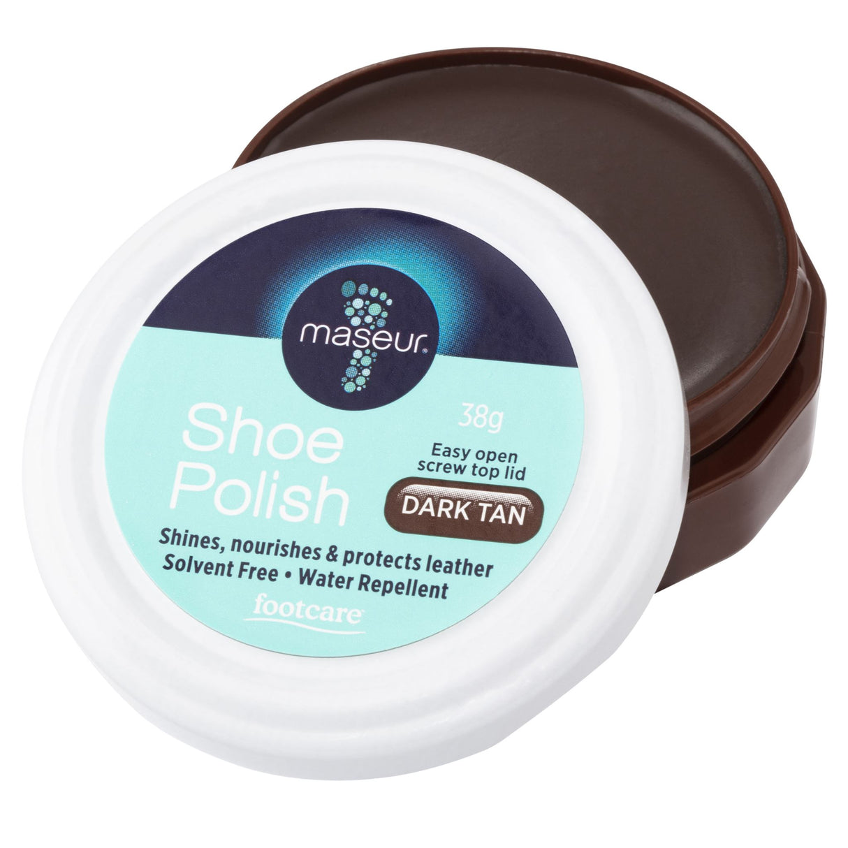 Footcare by Maseur Shoe Polish Dark Tan 38g