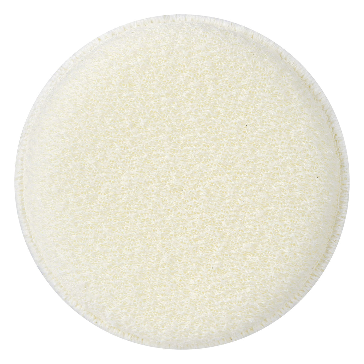 Eco-friendly Manicare Exfoliating Body Sponge with dual-texture: recycled polyester for exfoliation and organic cotton for gentle cleansing.