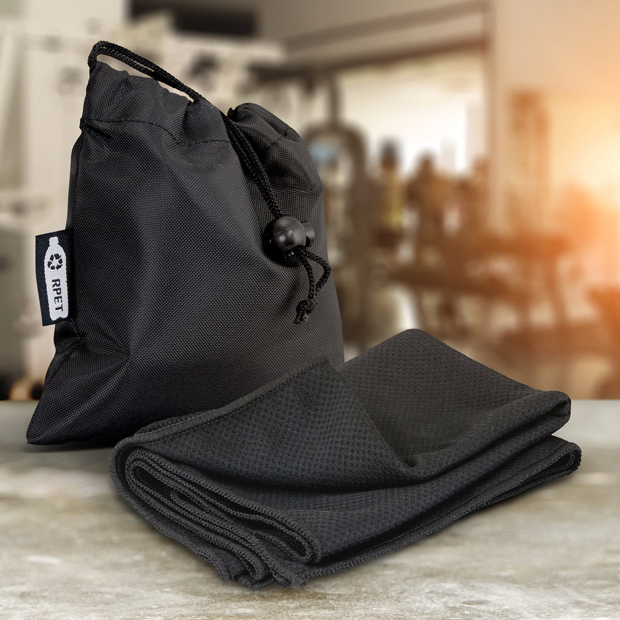 Cooling Towel - RPET Black (20 Units)