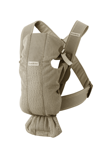 Baby Carrier - BABY BJORN MINI 3D Mesh (Grey Beige)