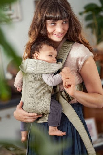 Baby Carrier - BABY BJORN MINI 3D Mesh (Grey Beige)