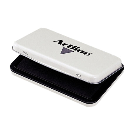 Artline Ehj-2 Stamp Pad #0 Black, 56 x 90mm, features durable casing and fabric ink mat for smooth, instant-drying impressions.