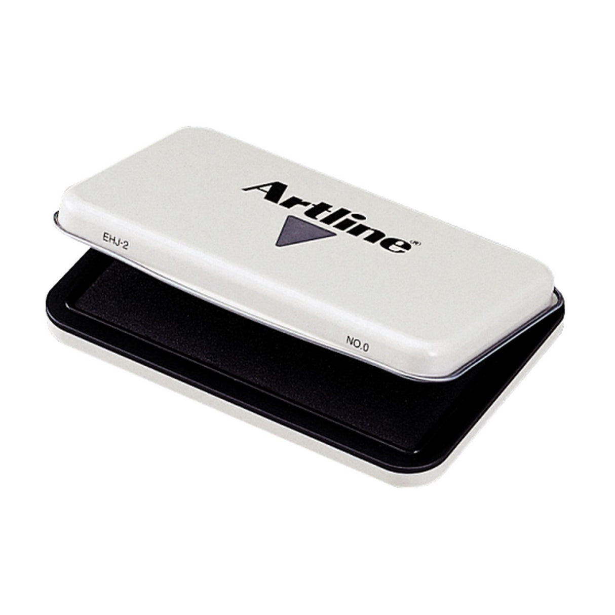 Artline Ehj-3 Stamp Pad #1 Black, a durable ink pad with metal casing, ideal for crafting and official documents.