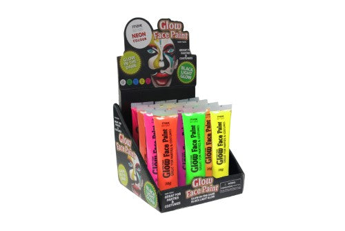 Glow Face Paint - Asstd Colours (Set of 12)