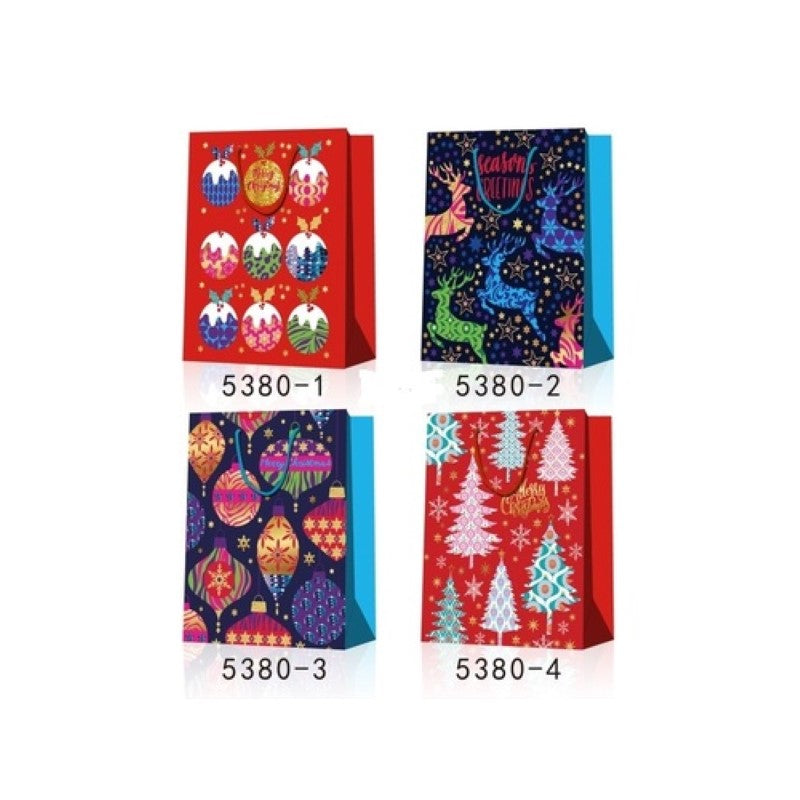 Christmas Premium Gift Bag Medium 18x23x10cm #5380 - Pack of 12