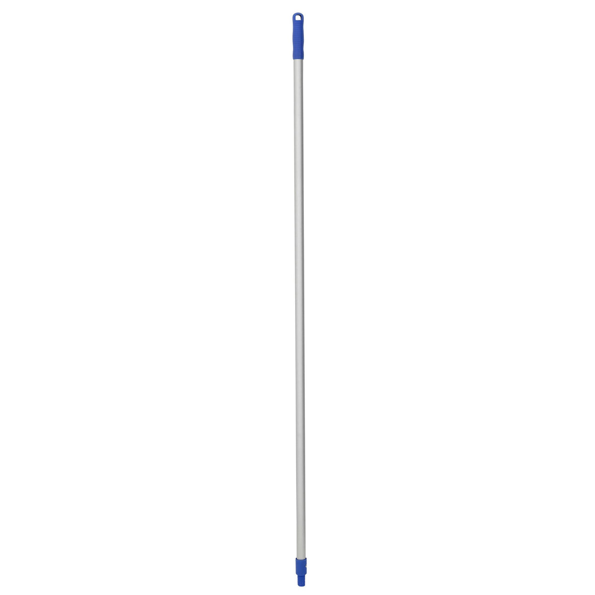 Durable 150cm blue mop handle, ergonomic grip, compatible with 25mm attachments, ideal for effective cleaning.