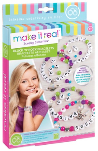 DIY bracelet kit for kids featuring 60+ letter beads, stylish beads, and charms for personalized accessories.