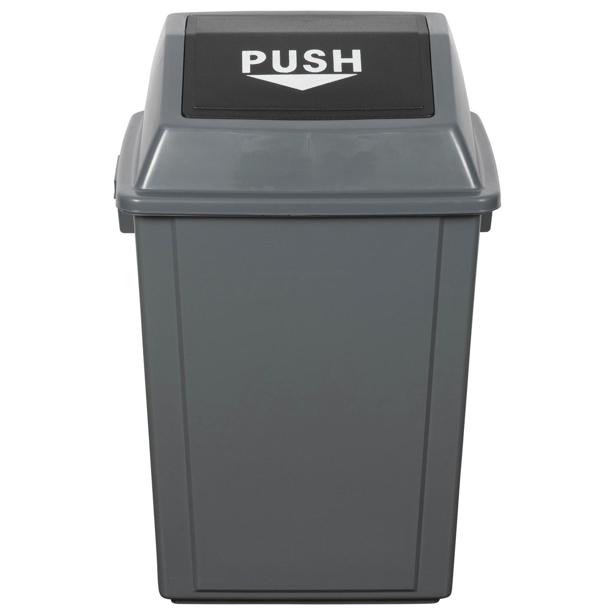 Stylish 40L grey rubbish bin with bullet lid for easy waste disposal and odor prevention in home or office settings.