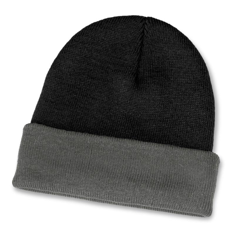 Beanie - Everest Two Toned Black/Grey (10 Units)
