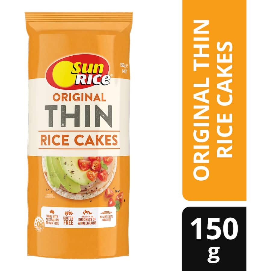 Sunrice Thin Rice Cakes Original 150g