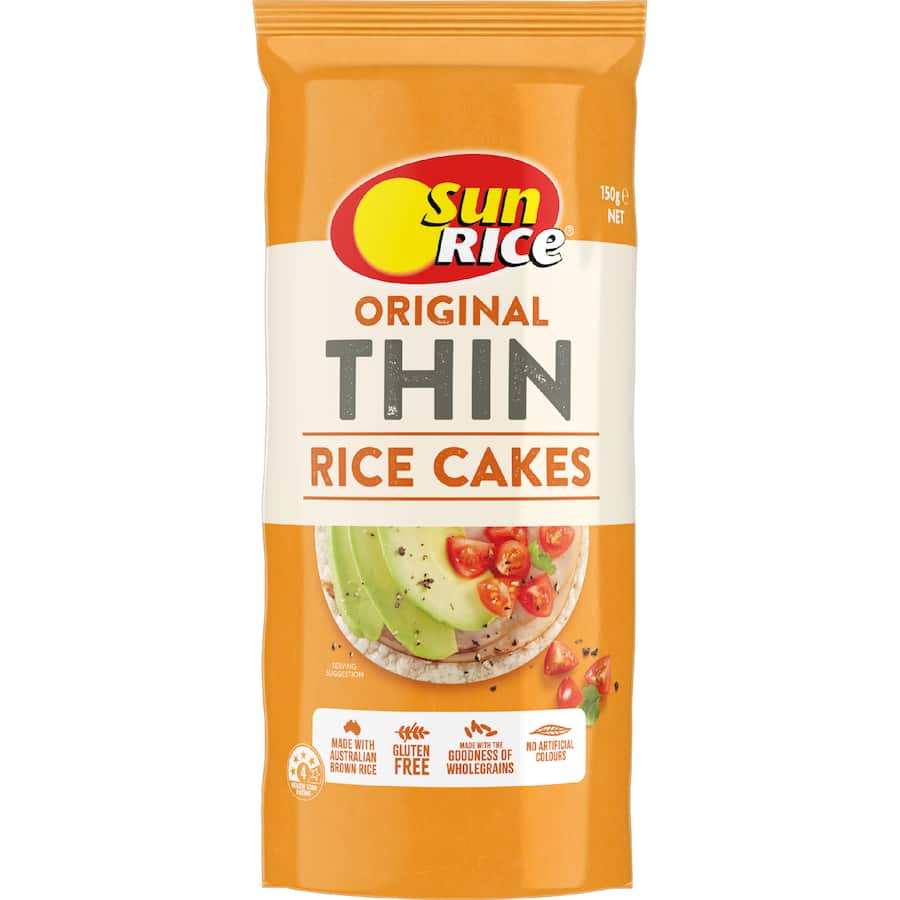Sunrice Thin Rice Cakes Original 150g