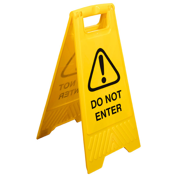 Vibrant yellow 'Do Not Enter' safety sign ensures clear communication of hazards for safe environments.