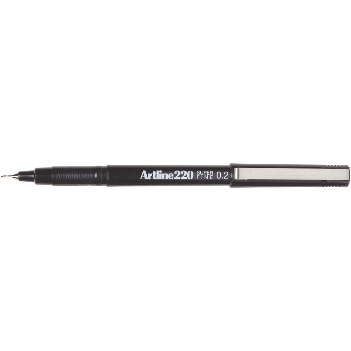 Pack of 12 Artline 220 Fineliner Pens with superfine 0.2mm tip, perfect for precise writing, drawing, and stenciling.