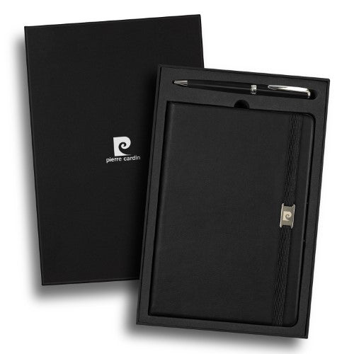 Notebook and Pen Gift Set - Pierre Cardin Nouvelle (Black)
