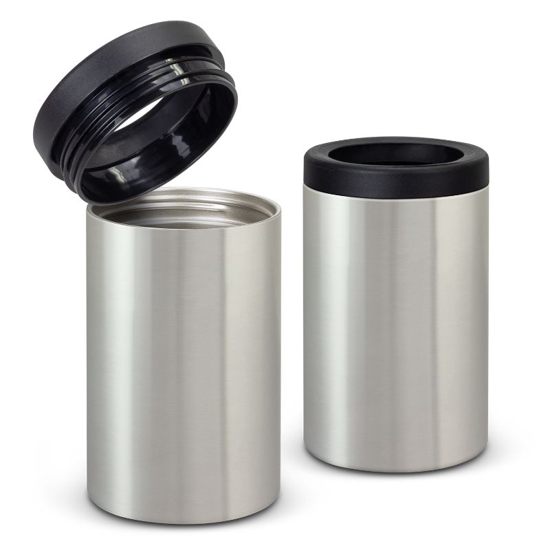 Vacuum Stubby Cooler - Brewski Silver (3 Units)