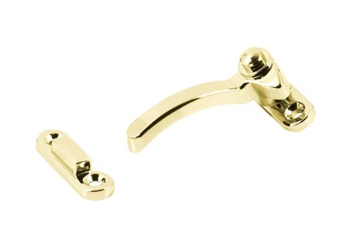 Left Hand Split Rail Fastener with Packer - Brass Plated
