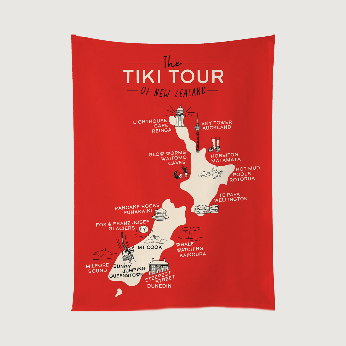Moana Road Tea Towels - Tiki Tour - Set of 5