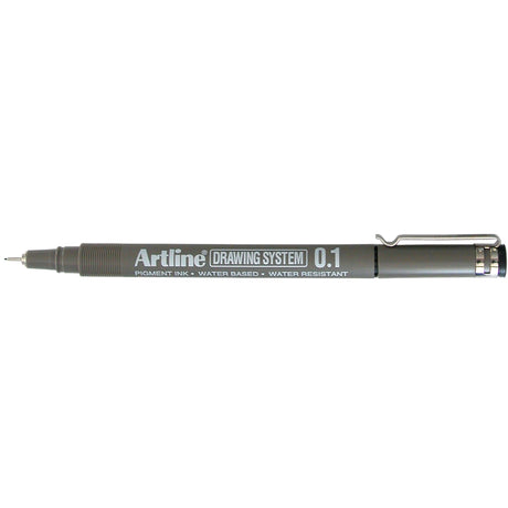 Artline 231 Drawing System Pen 0.1mm Black - 12 precision pens for detailed drawings, featuring fadeproof and water-resistant ink.