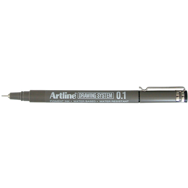 Artline 231 Drawing System Pen 0.1mm Black - 12 precision pens for detailed drawings, featuring fadeproof and water-resistant ink.