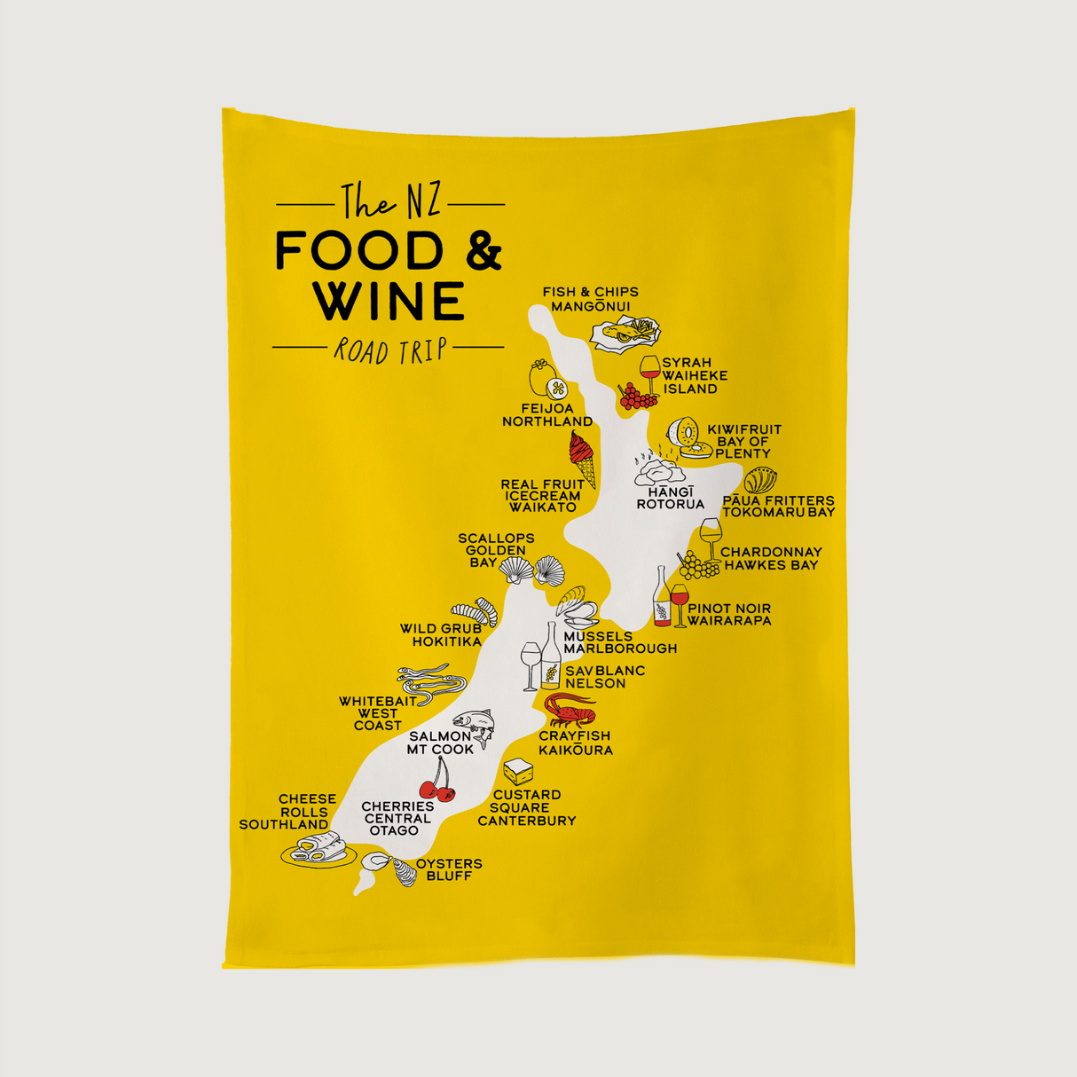 Moana Road Tea Towels - Food & Wine - Set of 5