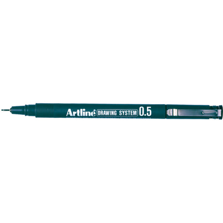 Pack of 12 Artline 235 Drawing System Pens, 0.5mm black, ideal for precise drawing and graphic design with fade-proof ink.